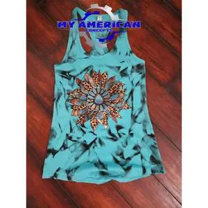 Tie dye sunflower tank- western edition!