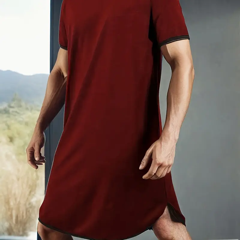 Men's Sleepwear Loungewear Sleeping Clothes Short Sleeve Round Neck Loose Fit Breathable Soft Fabric Comfortable Casual Homewear for Spring Summer Fall Winter Menswear