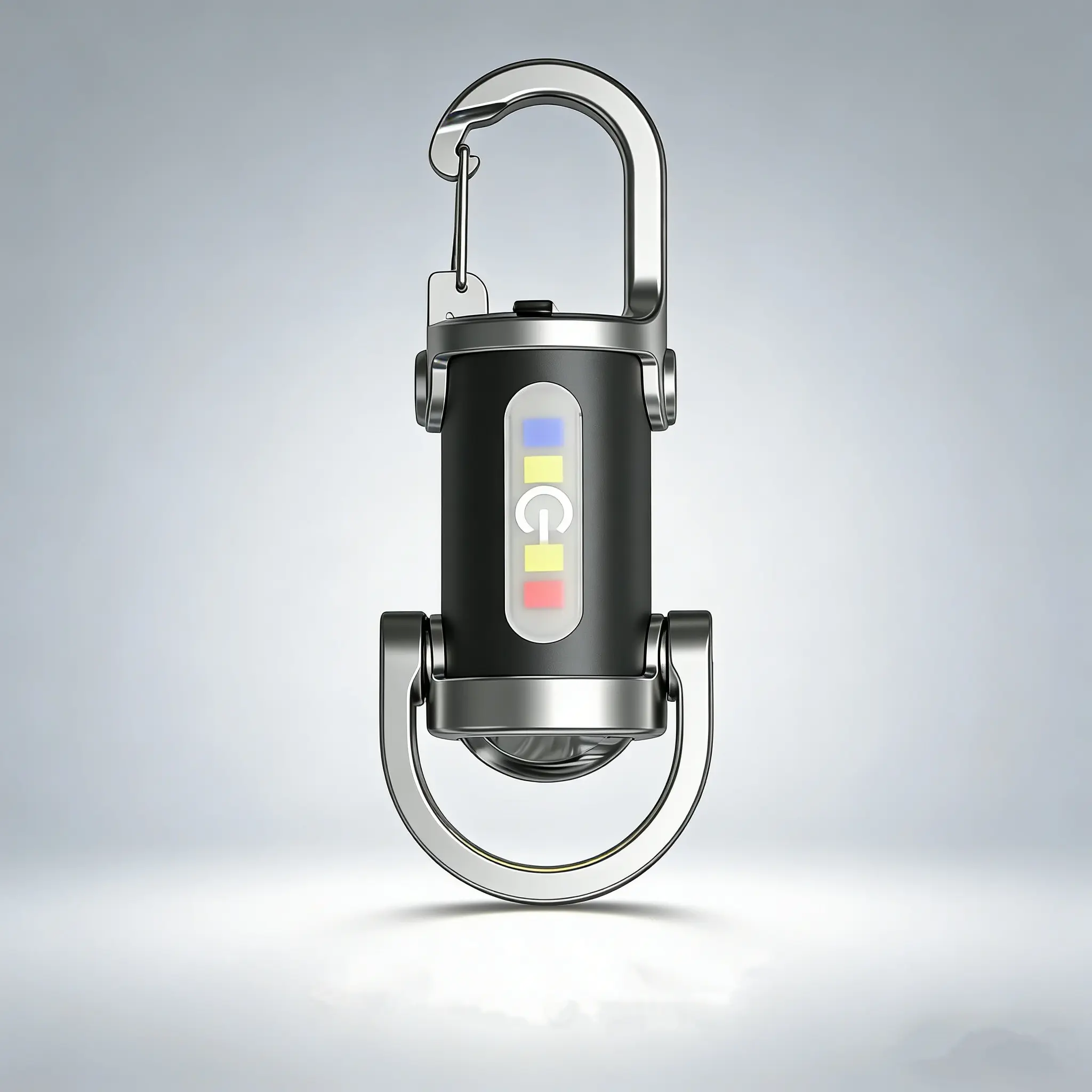 Mini EDC Keychain Flashlight 800LM, 7 Modes Rechargeable COB Work Light,Water Resistant, Belt Loop, Backpack Clip