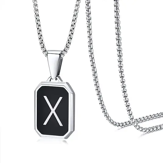Drip Oil Letter X Necklace