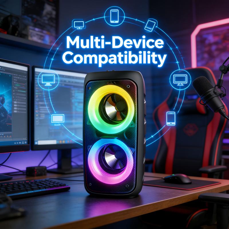 Portable Outdoor Wireless Bluetooth Speaker Compact Sound Amplification with Bass Boost Subwoofer Capacity: Type-C Charging Port Supports TF Card, FM, USB Disco KTV Ideal for Family Gatherings, Indoor Music & Dance Holiday Gift Audio Smartphone Smartphone