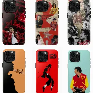 Michael Jackson phone case, retro style, the King of Pop of the 90s, a perfect gift for MJ fans, compatible with iPhone 17/16/15/14/13/12/11 Pro Max/Plus and Samsung Galaxy S23FE/22/23/24/25. tiktokshopspringglowup