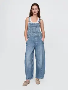 UltraSoft Denim Horseshoe Overalls Fit Regular