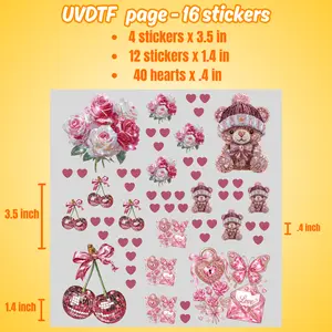UV Sticker Decal Pages - 16 Stickers