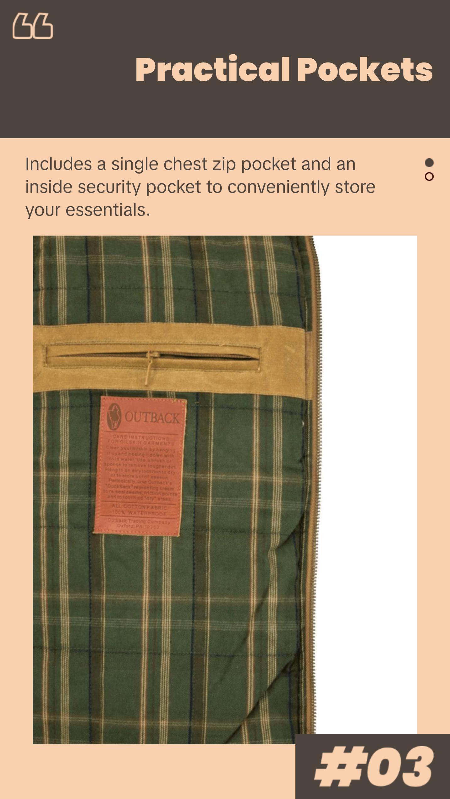 Outback Trading Co Sawbuck Waterproof Bronze Oilskin Vest 2143-FTN