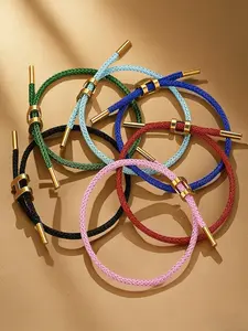 Vibrant braided cords paired with sturdy gold clasps. Perfect for daily commutes, workouts, and any casual occasion. Unlock a fresh, energetic vibe instantly Adjustable Slider Bracelets