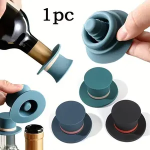 Reusable Silicone Wine Stopper, Leak-Proof Champagne and Beer Bottle Seal, Fun Magic Silicone Cap, Party Accessories, Drink Preservation