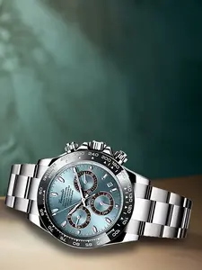 A men's and teenagers' round scale complex timing handsome, versatile, cool, personalized campus student multifunctional sports quartz watch Casual Analog Watch Quartz Analog Watch