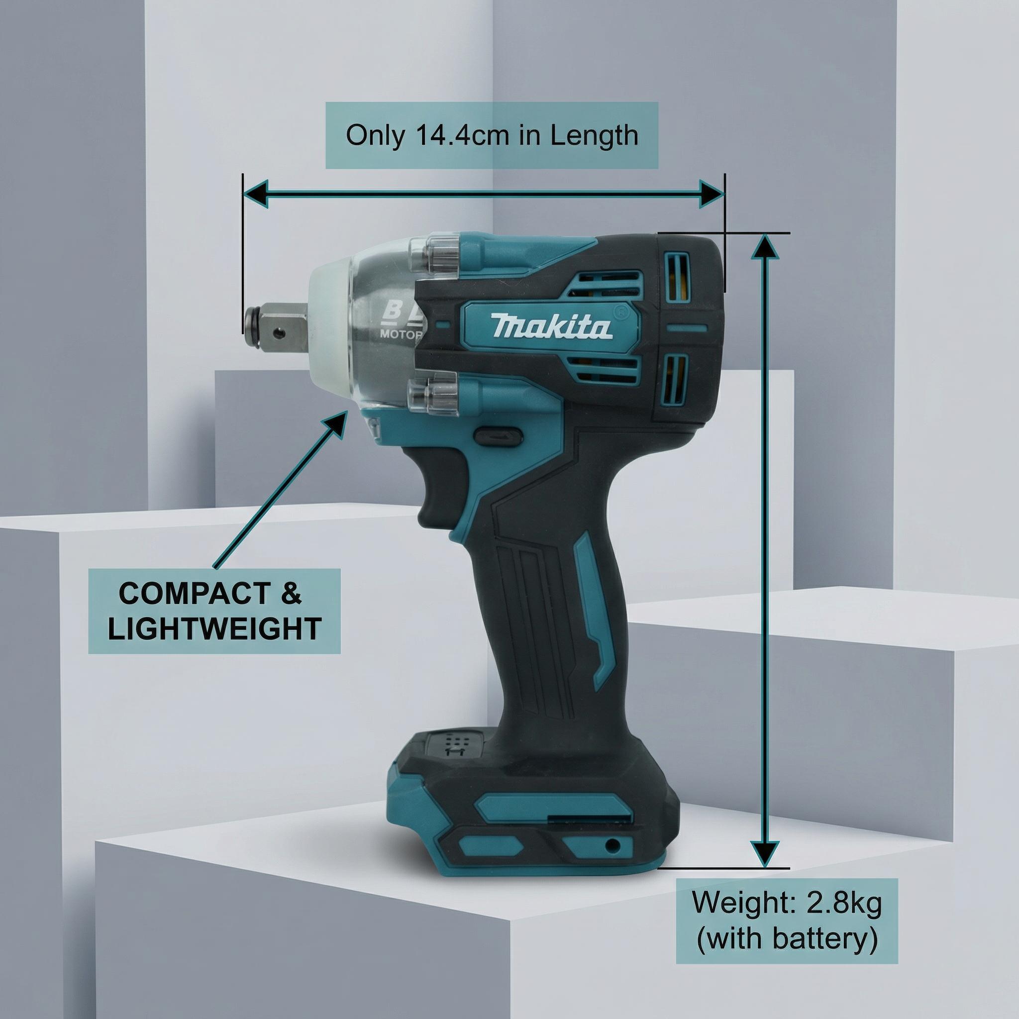Makita DTW004 18V Cordless Impact Wrench Kit Includes Battery  For Industrial And Workshop Use power  torque brushless impact wrench powertools wood plastic durable tool rapid charger