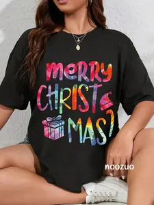 100% Cotton Merry Christmas Tie-Dye Xmas Holiday Men Women Girl Boy T-Shirt