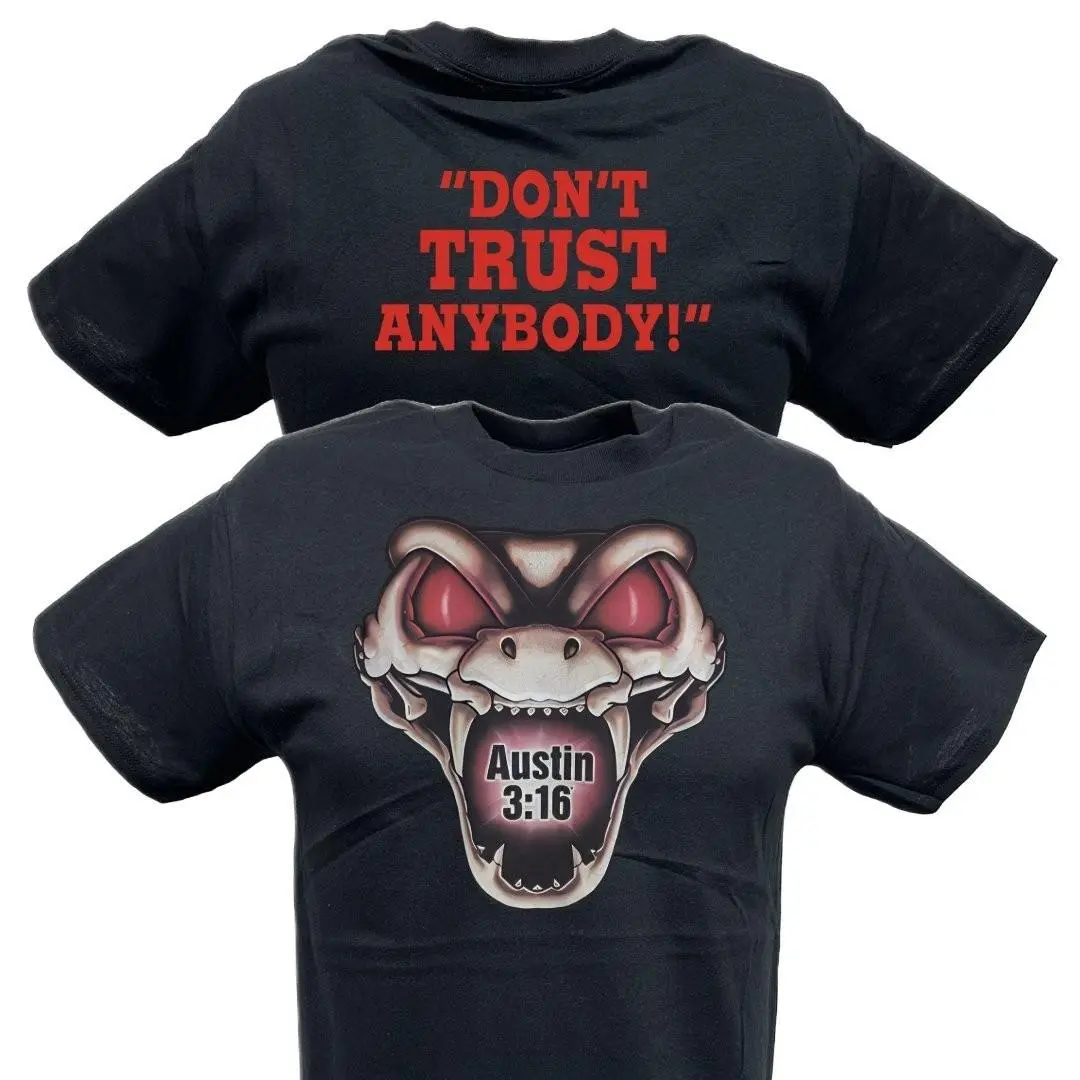 SECRET DREAMIN’ STONE T-shirt Stone Cold Steve Austin Don't Trust Anybody Rattlesnake T-shirt