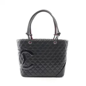 Pre-owned CHANEL Patent Leather Tote Bags Cambon Ligne Leather Tote Bag
