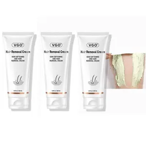 (3PCS) VGO Hair Removal Cream for Women & Men Painless Bikini Hair Removal Gel Hair Removal Lotion for Unwanted Hair, All Skin Types Body Care Comfort