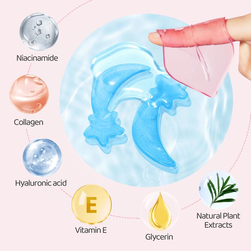 30PCS Lip Masks & Gel Eye Masks,Crystal Collagen Eye Patches for Puffy Eyes, Moisturizing& Reducing Fine Lines Dark Circle eye Patches for Women Men