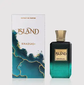 KHADLAJ Island Eau de Parfum 100ml (3.4oz) for Men & Women | Tropical Citrus Fragrance with Bergamot, Orange & Floral Notes, Long-Lasting EDP