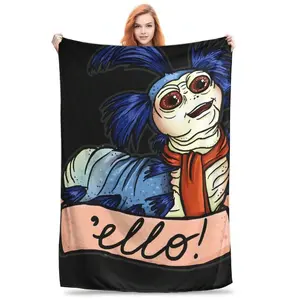Ello Labyrinth Worm Classic Daily Blanket For Relaxing Bedroom Naps, Travel Breaks, And Comfortable Lifestyle Moments Indoors Or Outdoors-280gsm