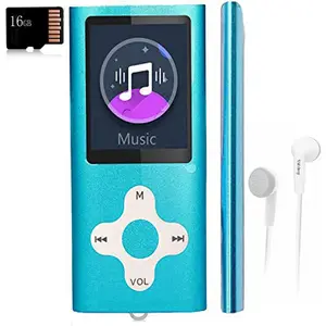 Mp3 Player,Music Player with a 16 GB Memory Card Portable Digital Music Player/Video/Voice Record/FM Radio/E-Book Reader/Photo Viewer/1.8 LCD (Sky Blue)