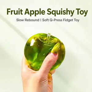 Apple Shaped Squishy Fidget Toy, Moldable Slow Rebound Toy Filled with Maltose Texture, Ultra Soft Squeeze Stress Relief & Decompression Plaything, High Playability Sensory Toy for Kids Teens Adults, Cute Novelty Gift, Toys & Hobbies Category