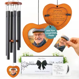 32 Inch Memorial Wind Chimes Outdoor, Personalized Sympathy Gifts for Loss of Loved One, Memorial Gifts for Loss of Mom, Sympathy Wind Chimes for Mother, Father, , Sister