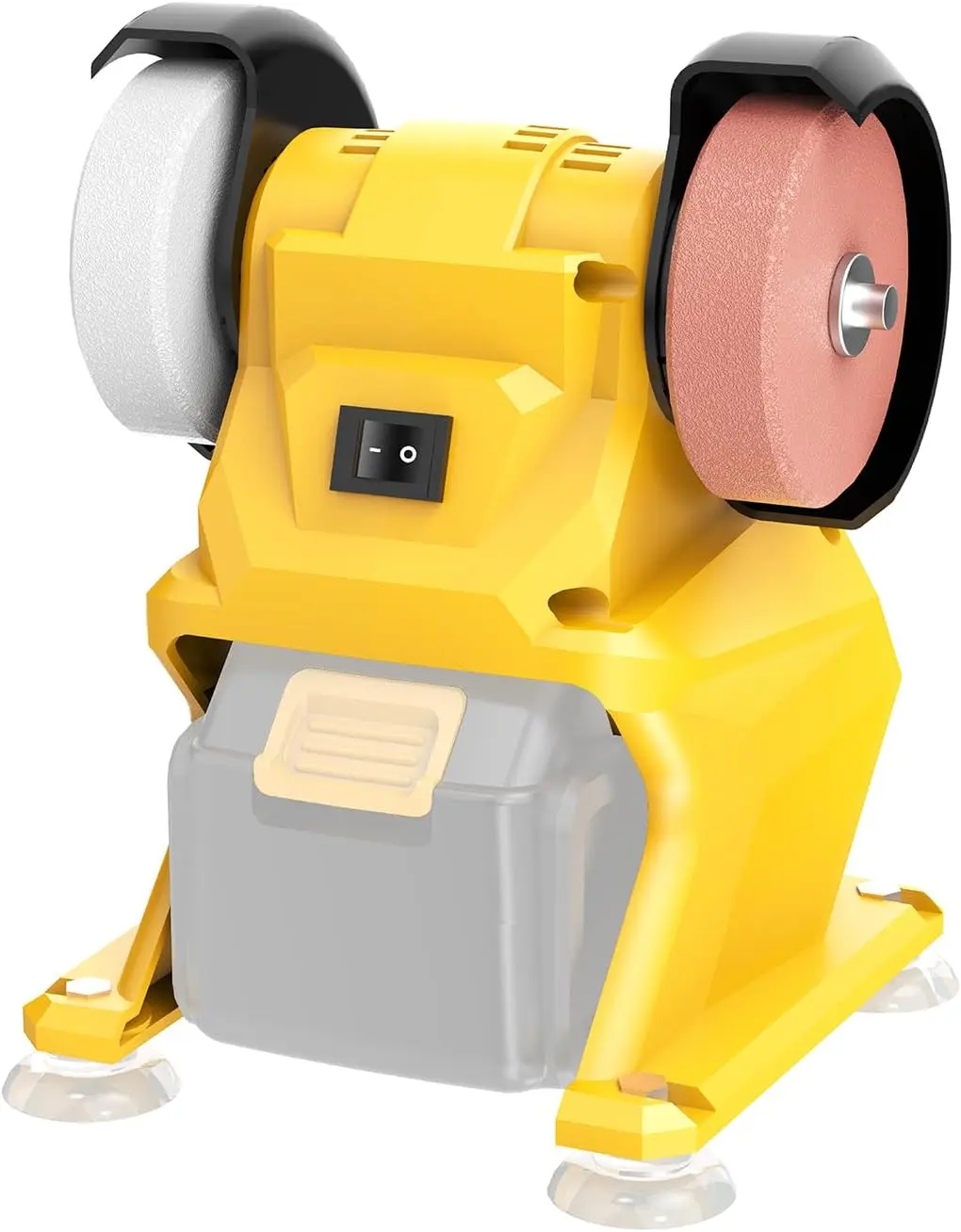 Mini Bench Grinder Compatible with Dewalt 20V Battery(Battery Not Included) Cordless Bench Grinder with Dual Grinding Wheels for Sharpen Knives, Drills, Steel, Rust Removal