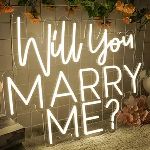 Will You Marry Me Neon Signs for Wedding Proposal  Marry Me sign Led Neon Light Sign Decor for Engagement Birthday Party Bar Bedroom