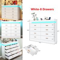 White-8 Drawers