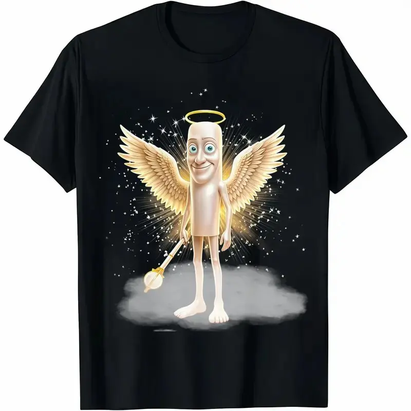 Men’s 100% Cotton Funny Graphic Tung Tung God Sahur Brainrot Meme T-Shirt Unisex