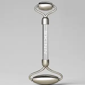 SKINN Cosmetics: Cryo Roller Skincare Stainless Steel Therapy Dual-Ended Professional Grade for Puffiness Reduction Firmness Enhancement & Radiant Complexion Facial Tool