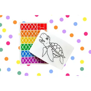 Turtle Suncatcher Kit, Mess Free Valentine's Day Party Activity, Toddler Valentine Gifts, Turtle Birthday Theme Activity