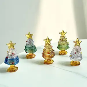 Handmade Colored Glaze Mini Christmas Trees