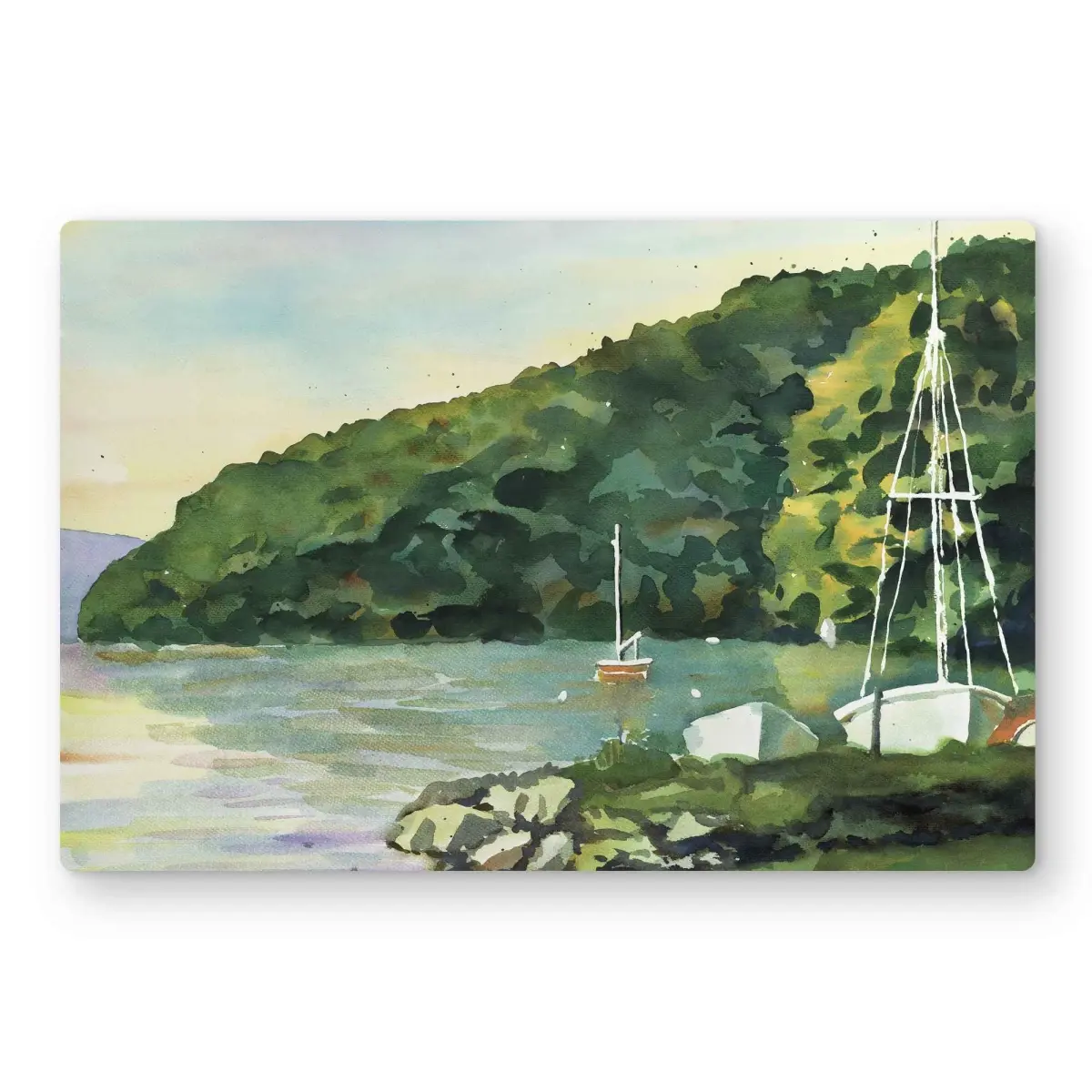 Begin Home Decor C1MP1218T0F7XV 12 x 18 in. Sailboat Day - Neo Mint Metal Print Wall Art for Home Decor