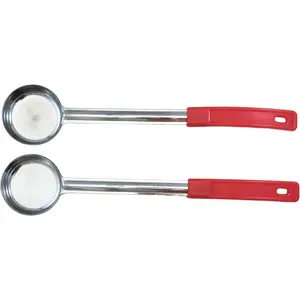 2 Ounce Solid Stainless Steel Portion Control Ladle Spoon, Commercial Grade Serving Scoops for Measuring and Serving, Pack of 2