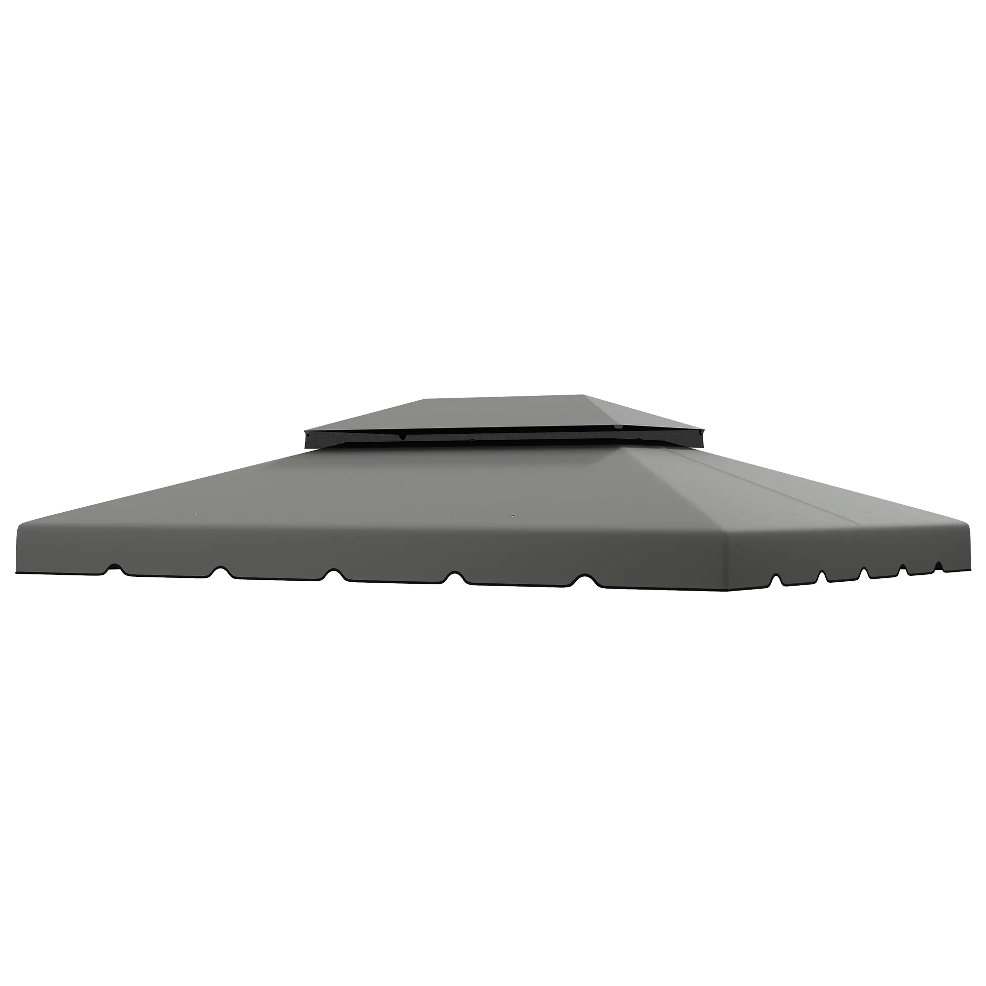 Gray 13' x 10' Gazebo Replacement Canopy - Double Vented Roof Top, Compatible with 84C-101 or 84C-104 Models (Top Only)