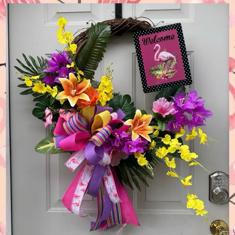 Flamingo Wreath