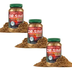 3 Pack - La Original Fibra de México Dr. Simi Daily Fiber 300g (10.5 oz) – New Packaging, Same Viral Formula – Natural Fiber Blend with Wheat Bran, Maguey & Cocoa for Smoothies, Breakfast Bowls & Daily Digestive Support