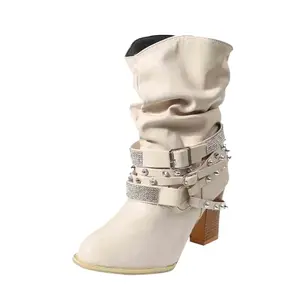 Sprigo - Leather ankle boots in Western style with strap