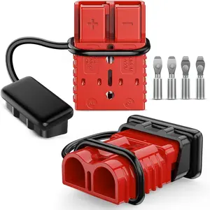 Nilight Anderson Connector 175AMP 4AWG Anderson Plug 12V-36V Battery Quick Connect/Disconnect Wire Harness Plugs Connectors Kit for 4 Gauge Cables Car Marine ATV Trailer Towing Winch Motor, 2 Pack Red