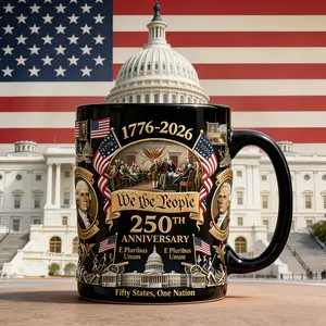American Independence Day Ceramic Mug, Celebrate Us Founding Anniversary, Perfect Gift for Patriots & History Lovers