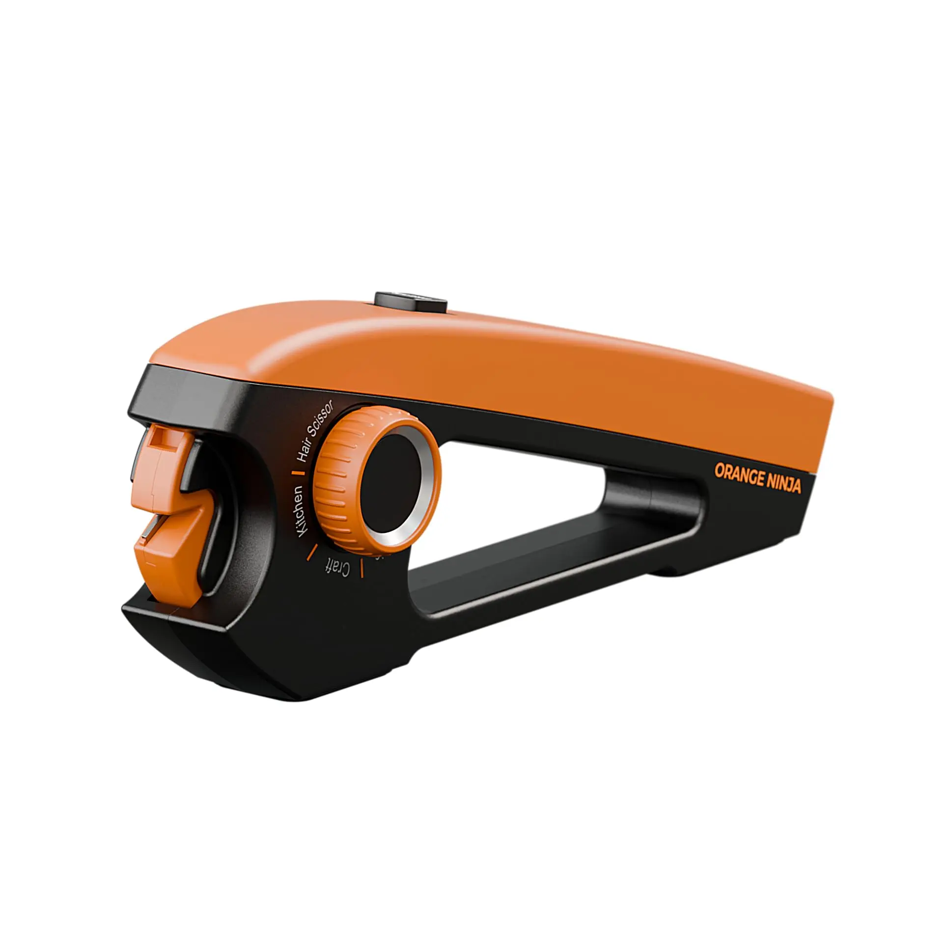 Orange Ninja Scissors Sharpener Tool – 4 Angle Settings, Easy Manual Use Scissor Sharpener