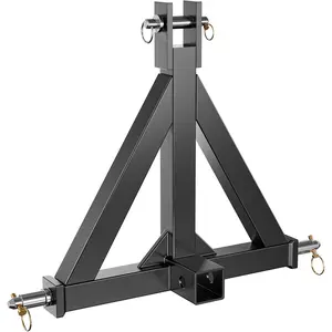 3 Point Hitch 2 Inch Receiver, Heavy Duty Tractor Trailer Hitch Adapter for Category 1, Compatible with John Deere Kubota Kioti Yanmar, 7/8" Lifting Pin, Rust Resistant Quick Hitch Drawbar