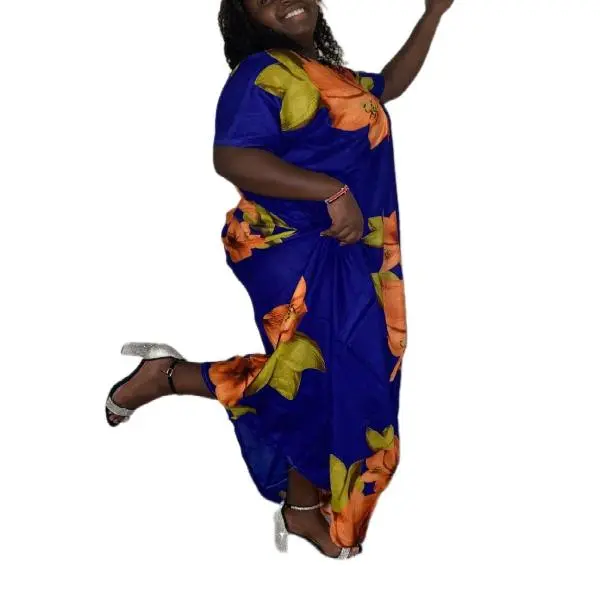 Women's Maxi Dress, Royal Blue with Orange Floral Print, Short Sleeve, Loose Fit, Casual Long Dress - TikTok Shop Women's Maxi Dress, Royal Blue with Orange Floral Print, Short Sleeve, Loose Fit, Casual Long Dress - TikTok Shop