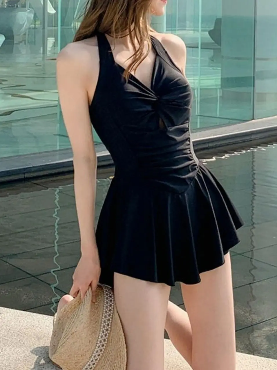 Tummy Control Swimsuit with Skirt - Slimming Conservative Beachwear for Women