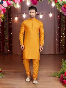 Yellow Kurta Pajama Set - Catalog 69003C-Traditional Ethnic Wear for Mens