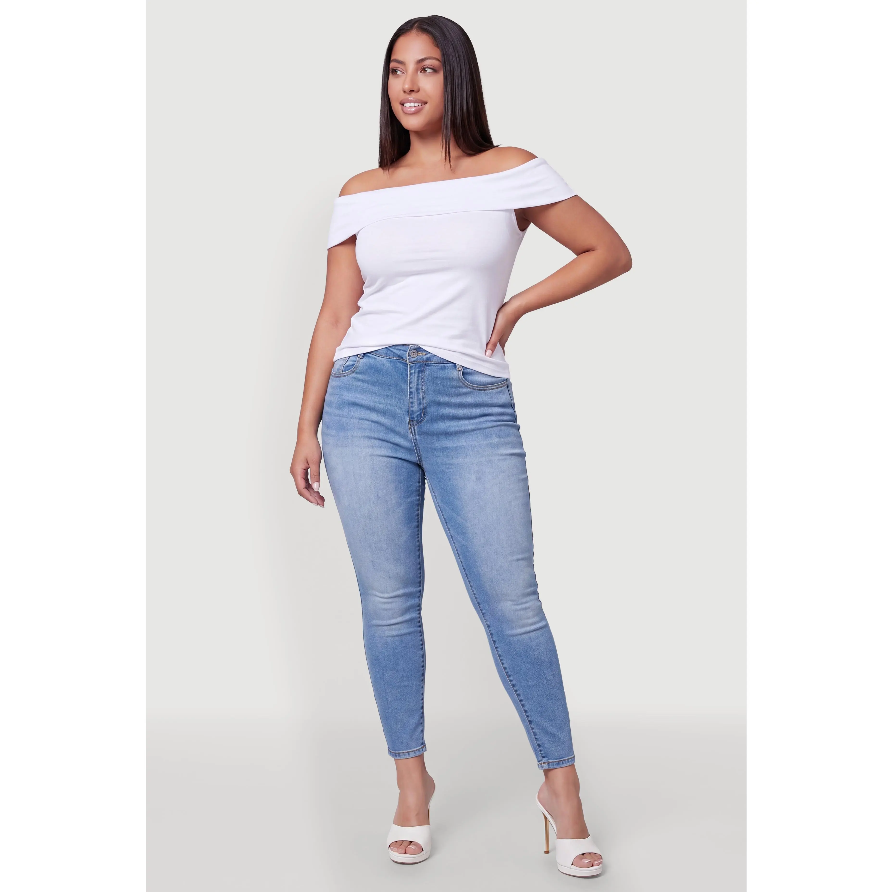 Plus Size WAX High Rise Ankle Jeans