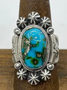 Sonoran Gold Turquoise Ring by Daniel Benally, Navajo