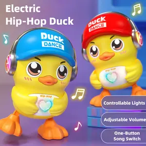 Auto Dancing Hip-Hop Duck – 2026 Trending Viral Singing Dancing Electric Space Duck with Lights, Music & Auto Dance Moves, Interactive LED Party Starter Toy, TikTok Made Fun Toy for Kids, Toddlers & Family Play