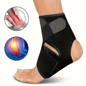 Adjustable Compression Ankle Brace for Sprains, Breathable & Strong Support, Easy-to-Wear with Hook-and-loop Fastener Straps, Ideal for Injury Recovery & Joint Pain Relief,, Polyester Fiber, Sprain Ankle Brace|Secure Fit Brace|Durable Compression Wrap
