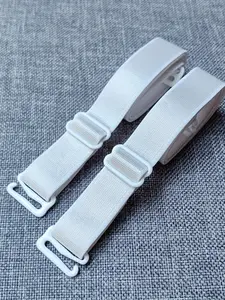 Adjustable Bra Strap, 42cm Long, Anti-Slip Fabric Straps, Elastic Straps, 2 Pairs Replacement Set, Comfortable and Durable, Fit