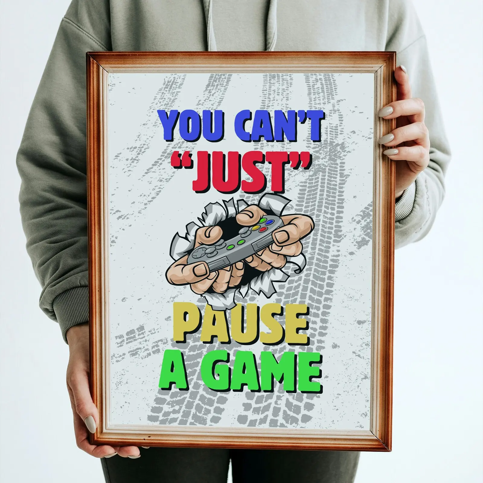 Funny Gaming Poster – Gamer Wall Decor, Artistic Print for Kids & Adults, Unique Culture-Inspired Game Room Art (Unframed)