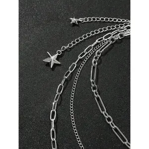 Punk Star Charm Pants Chain for Men & Women Trendy All-Match Waist Chain Fashion Streetwear Accessory Exquisite Birthday Gift with Unique Charm and Durable Metal Links